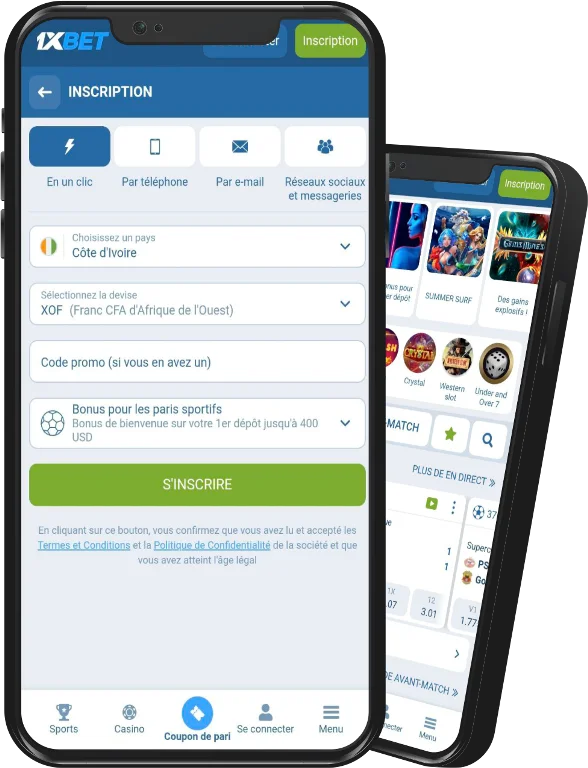 L’inscription en un clic